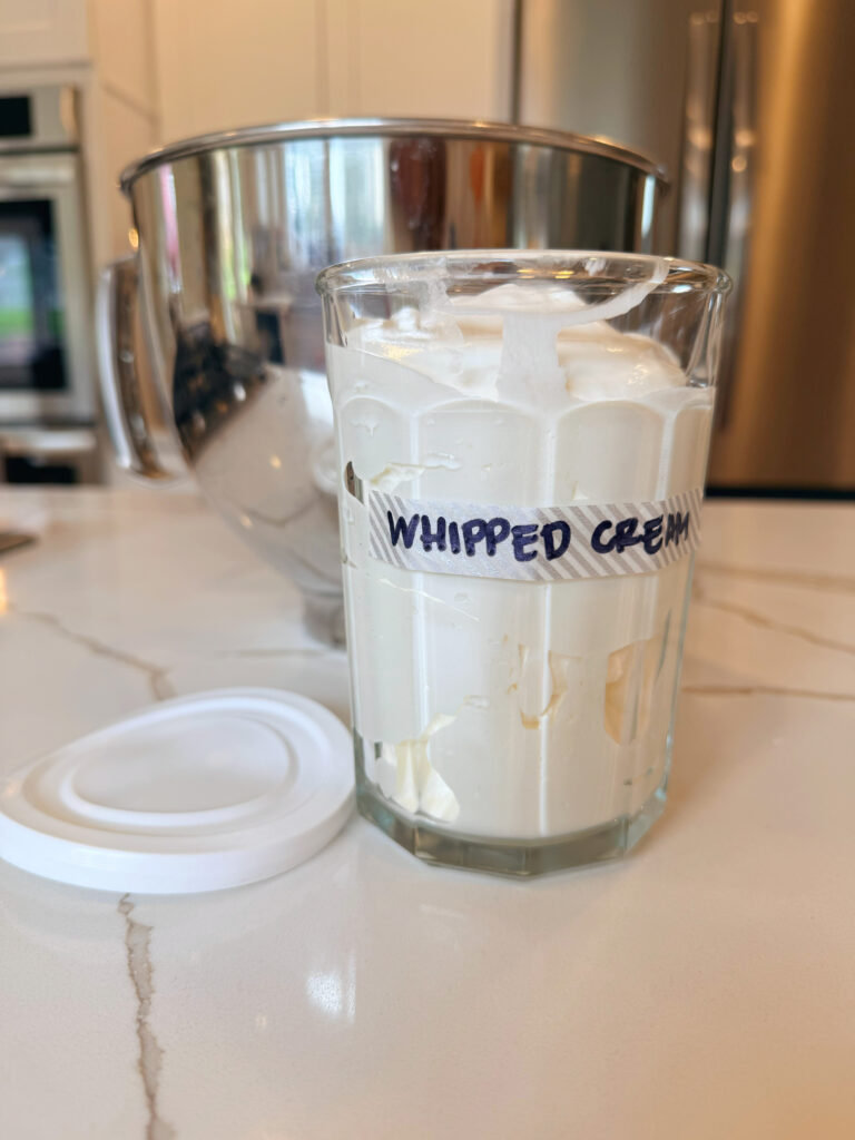lightly whipped cream