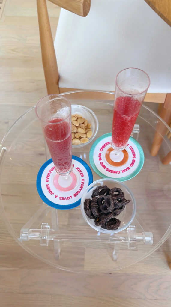 mahjong drinks, snacks